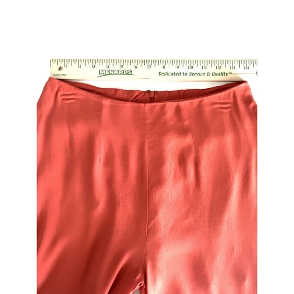 ASTR The Label Wide Leg Crop Trousers Medium Orange Viscose Flat Front Zip Back - Picture 13 of 14